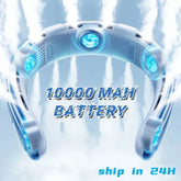 10000mAh Mini Portable Bladeless Silent Neckband Fan  Adomoo